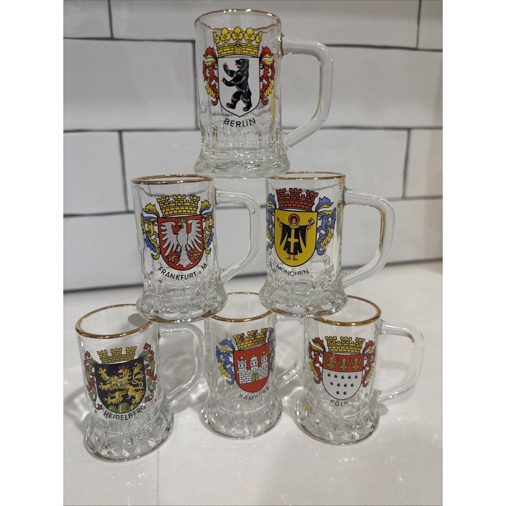 Brockling Mug  Shot Glass German lot Of 6 Collectibles-Germany